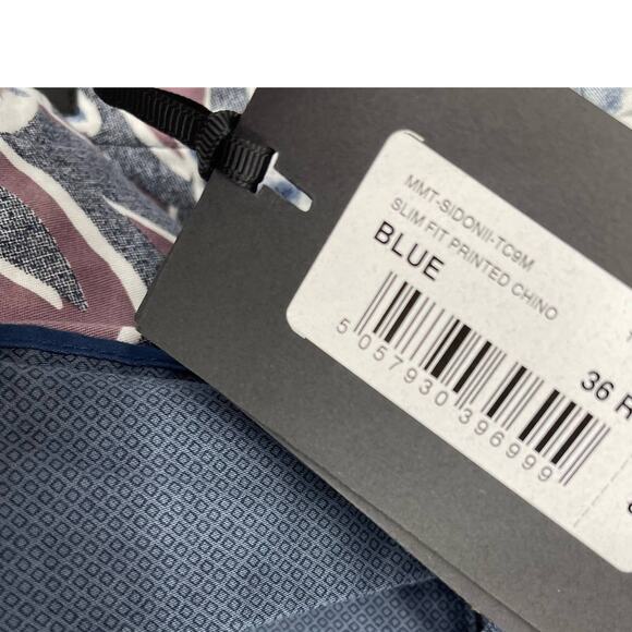 Ted Baker London MMT Sidonii Slim Fit Printed Chino Blue Men's 36R - Picture 5 of 8